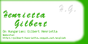 henrietta gilbert business card